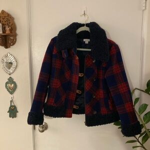 Sundance Navy Jacket with Faux Fur
